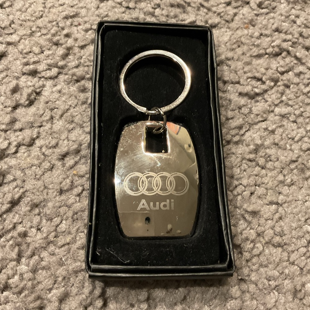 Audi Logo Silver Keychain Key Chain Car Moto Y2K Gift
